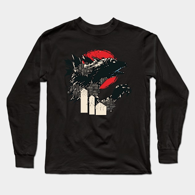 Japanese monster - Dino lovers Long Sleeve T-Shirt by GothicDesigns